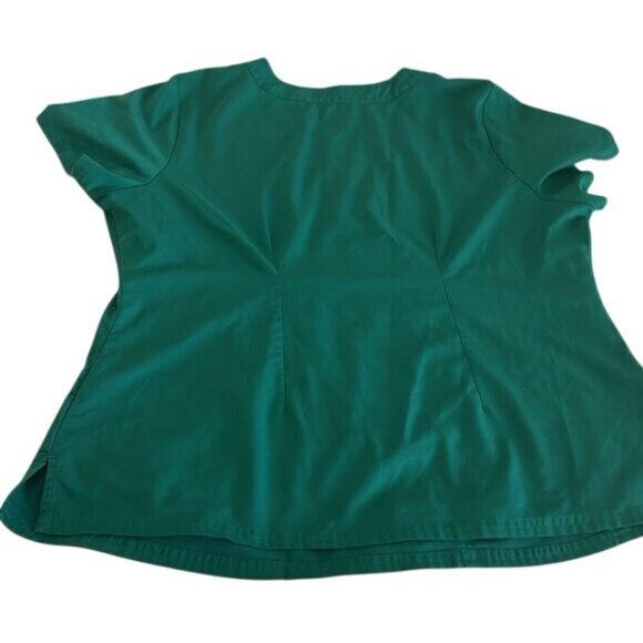 Purple Label Healing Hands Womens Teal Scrub Top 2X - Picture 5 of 6